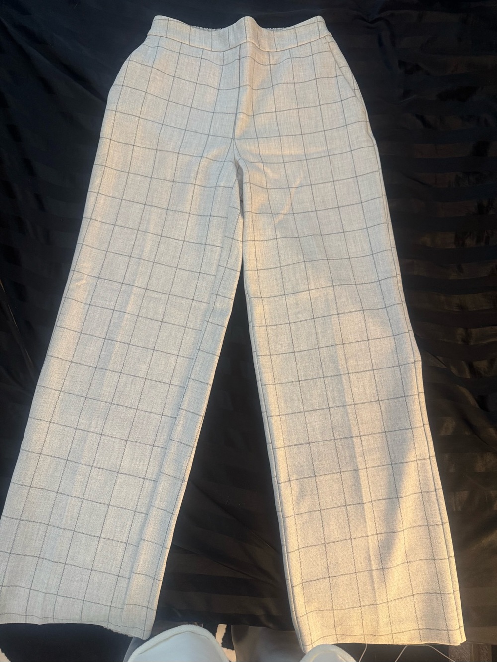 Rachel Zoe Men's Light Gray Windowpane Dress Pants